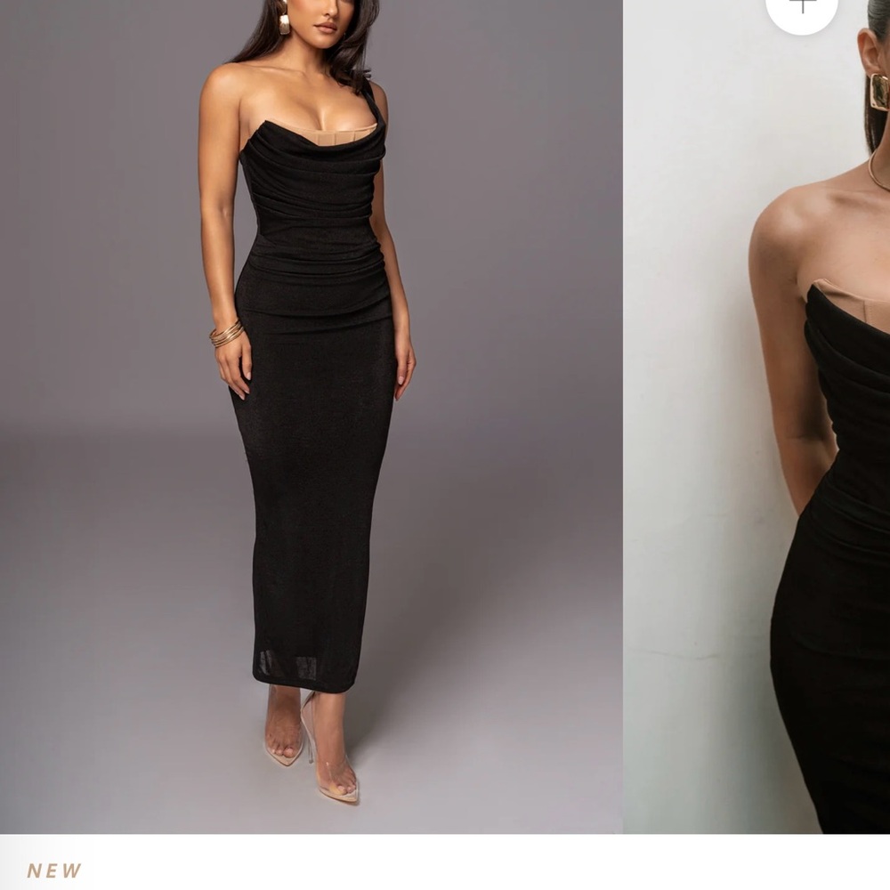 Elegant Black Strapless Dress